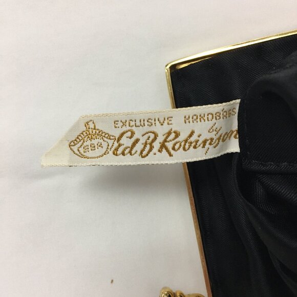 VTG Ed B Robinson Handbag Purse Beaded Black Kiss Clasp - Picture 8 of 10